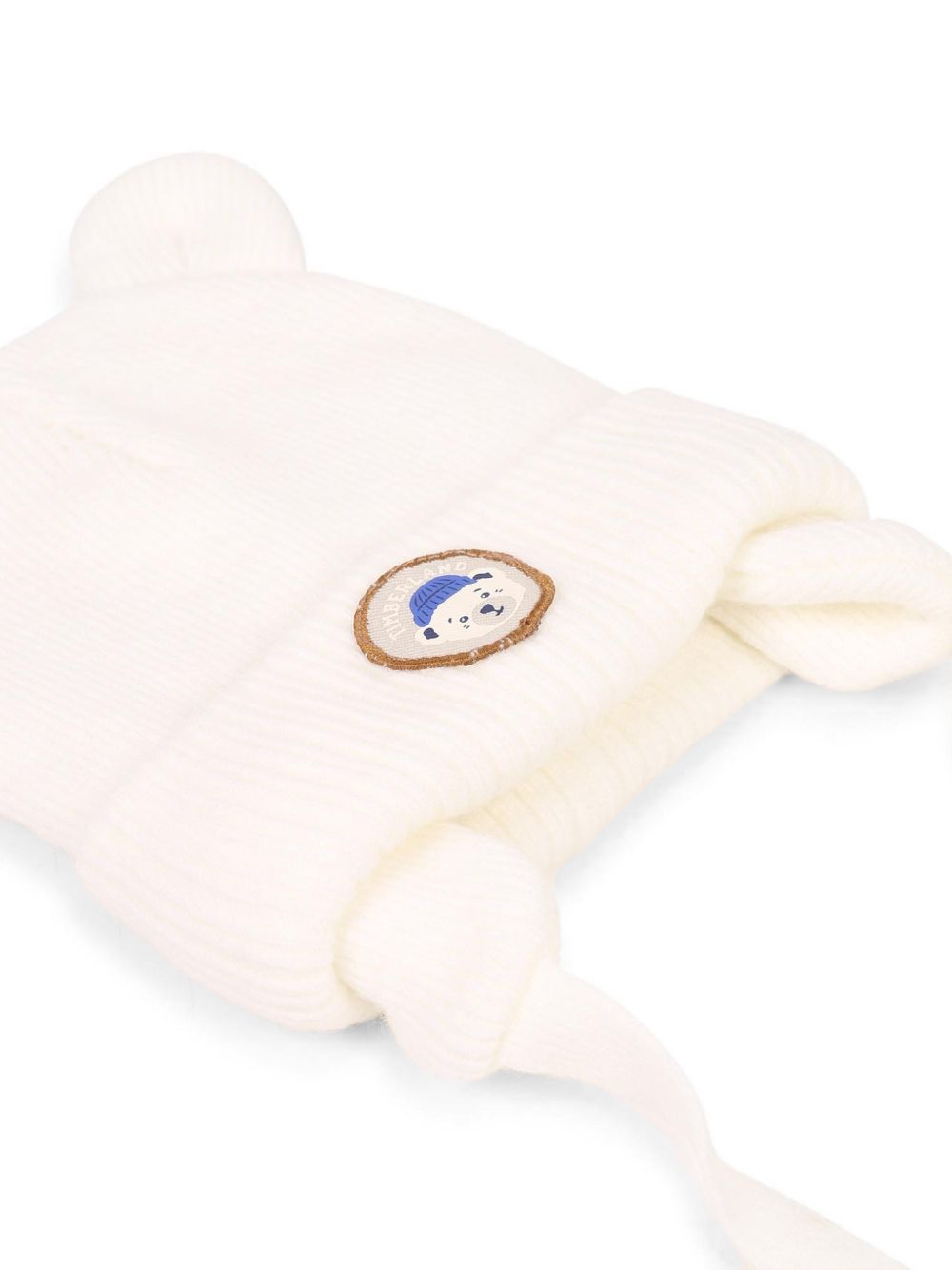 Berretto per neonato Timberland Kids bianco con dettaglio orsetto sul davanti T61093 127 TIMBERLAND KIDS 