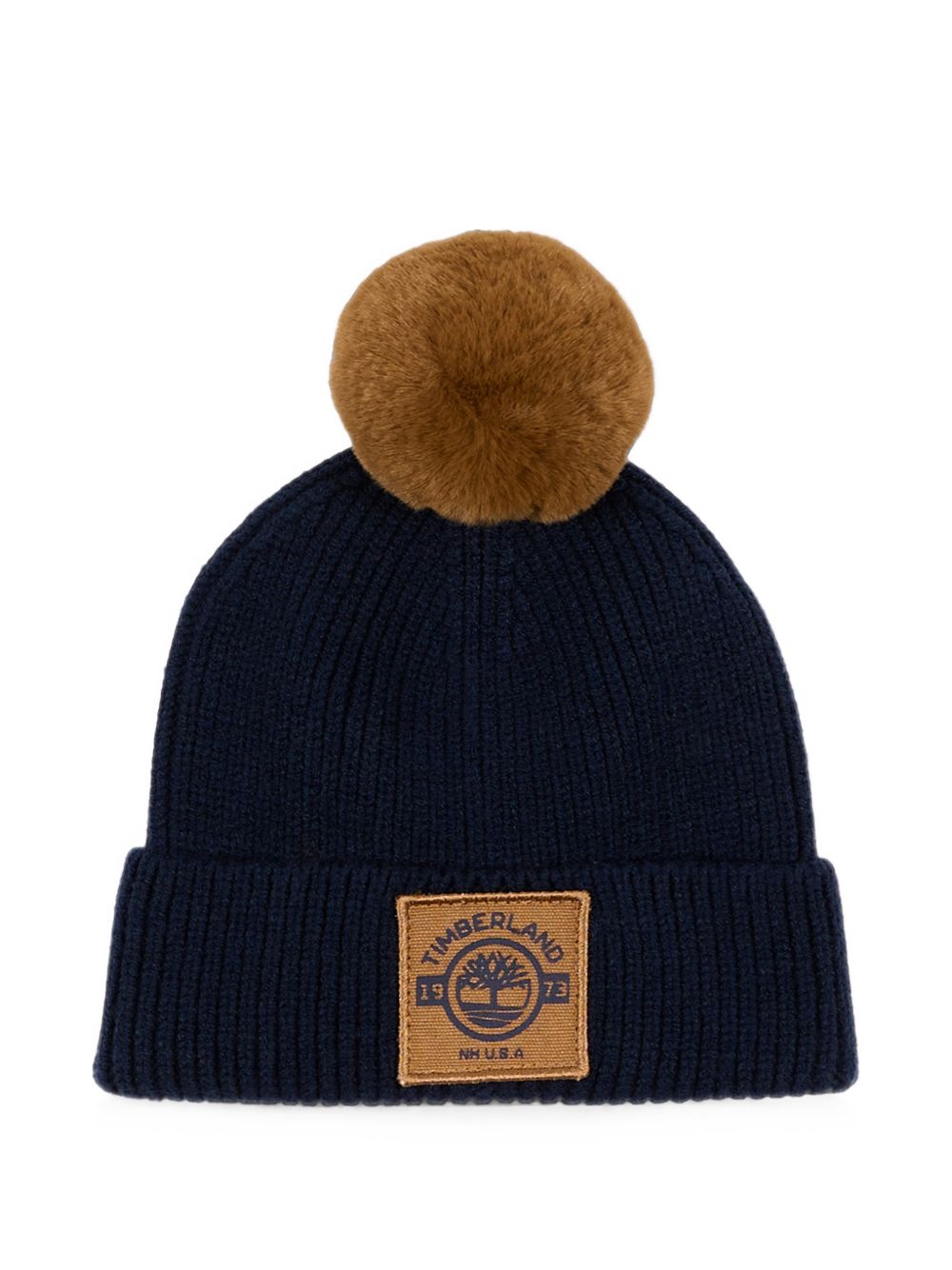 Cappello per bambino Timberland Kids blu con pompon T61095 849 TIMBERLAND KIDS 