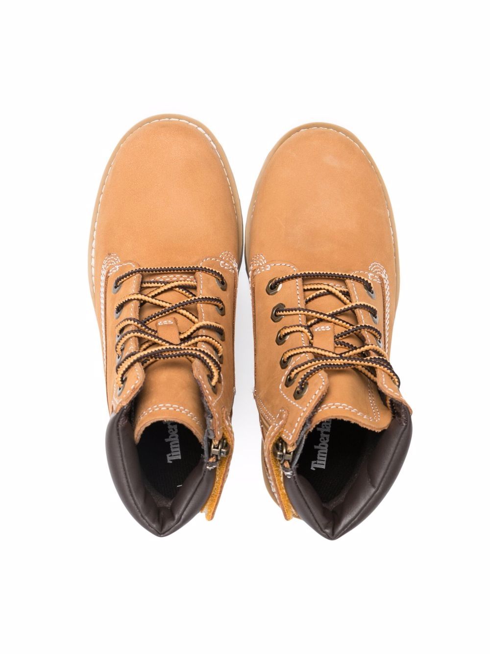 Stivali per bambini Timberland Kids marrone con logo laterale goffrato TB0A27BB 2311 TIMBERLAND KIDS 