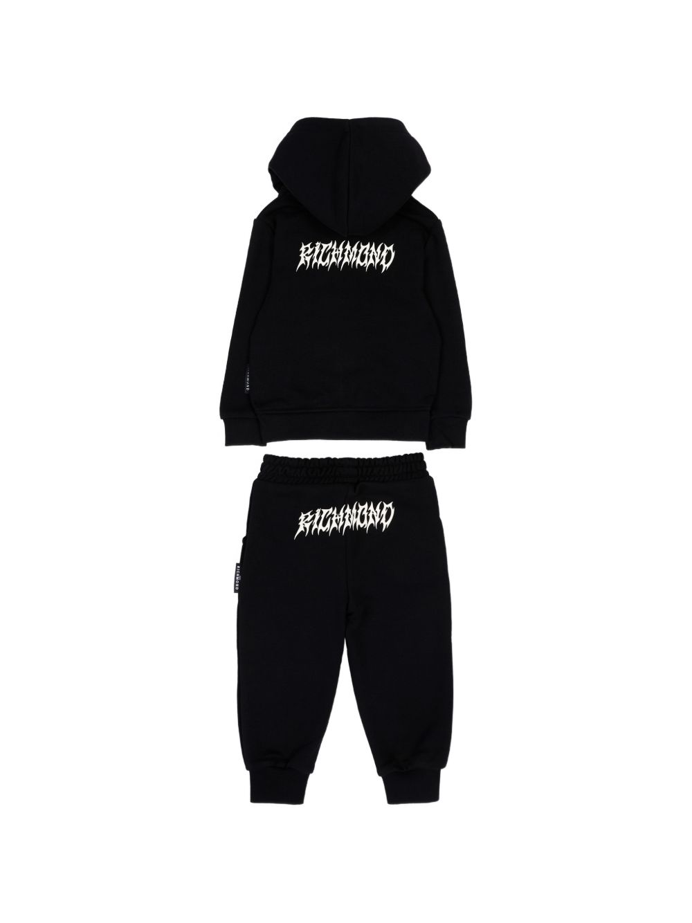 Tuta sportiva per neonato John Richmond Kids nera con logo ricamato sul davanti RIA26035CF BLACK JOHN RICHMOND KIDS 