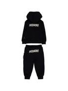 Tuta sportiva per neonato John Richmond Kids nera con logo ricamato sul davanti RIA26035CF BLACK JOHN RICHMOND KIDS 