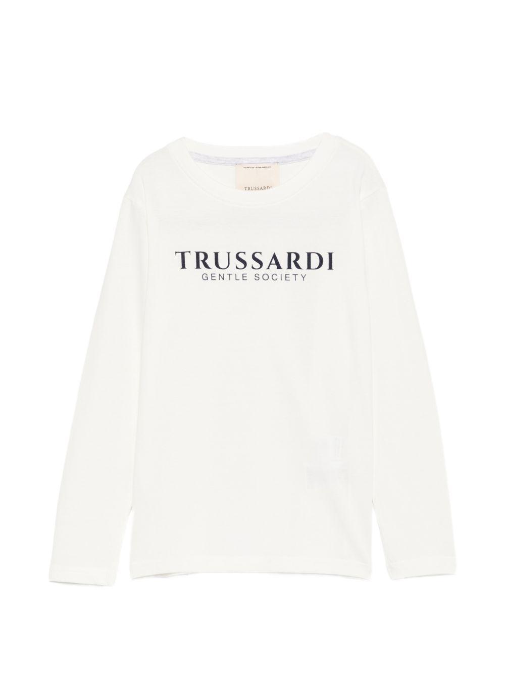 T-shirt per bambino Trussardi Kids bianca con stampa del logo TBA26007TS OFF-WHITE TRUSSARDI KIDS 