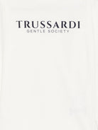 T-shirt per bambino Trussardi Kids bianca con stampa del logo TBA26007TS OFF-WHITE TRUSSARDI KIDS 