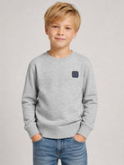 Felpa per bambino Trussardi Kids grigio con effetto mélange TBA26020FE GREY LIGHT MELANGE TRUSSARDI KIDS 
