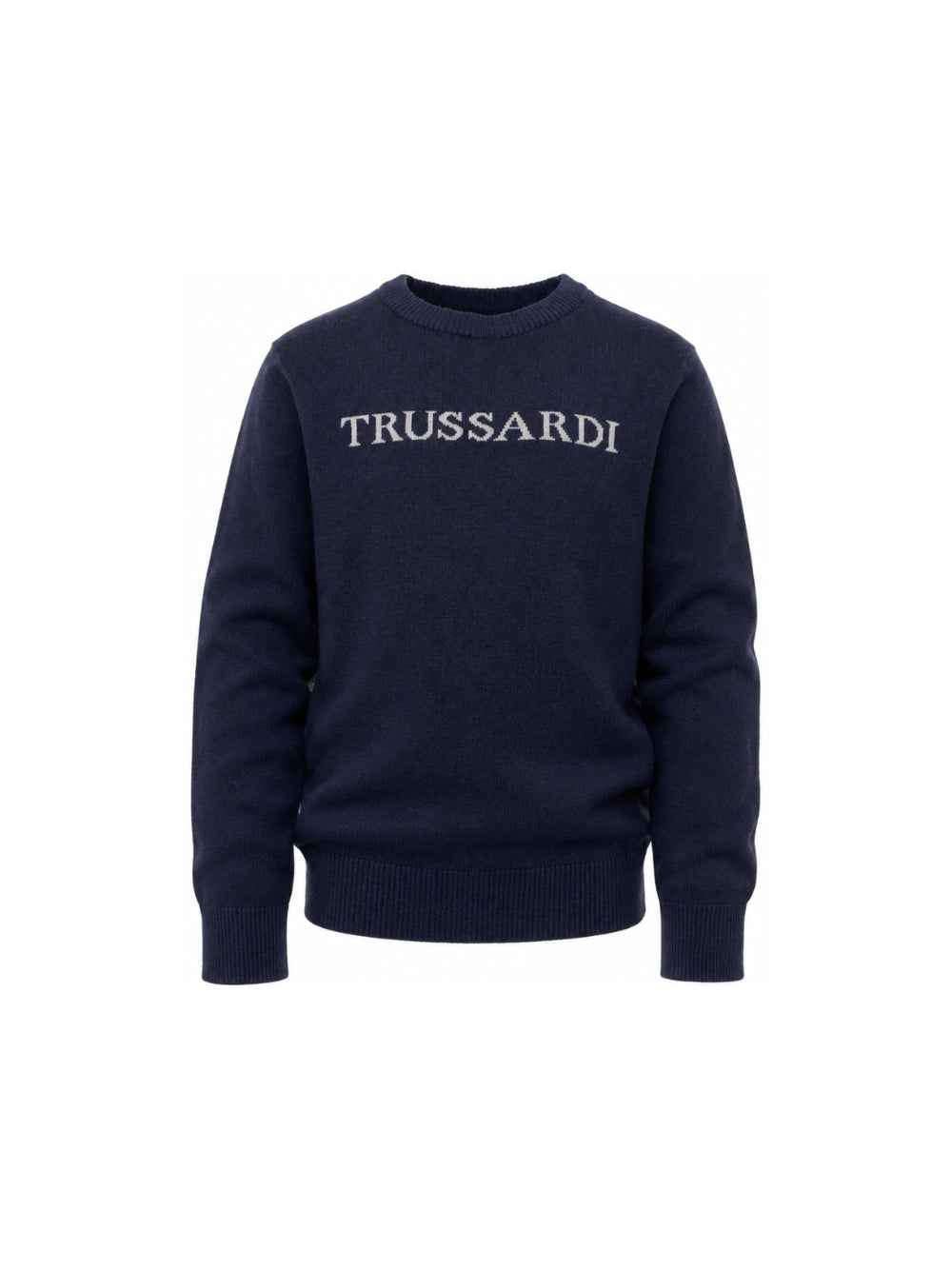 Maglione per bambino Trussardi Kids blu con ricamo logo TBA26021MA BLUE NAVAL TRUSSARDI KIDS 