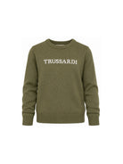 Maglione per bambino Trussardi Kids verde con ricamo logo TBA26021MA CYPRESS TRUSSARDI KIDS 