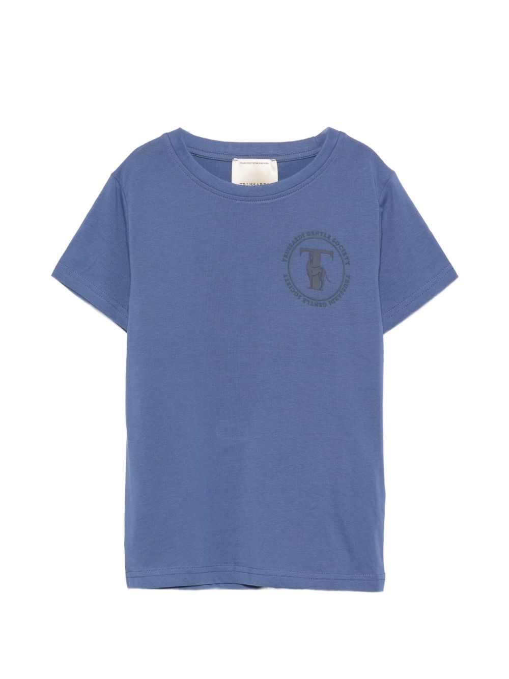 T-shirt per bambino Trussardi Kids blu con stampa con logo sul petto TBA26022TS AVIO TRUSSARDI KIDS 