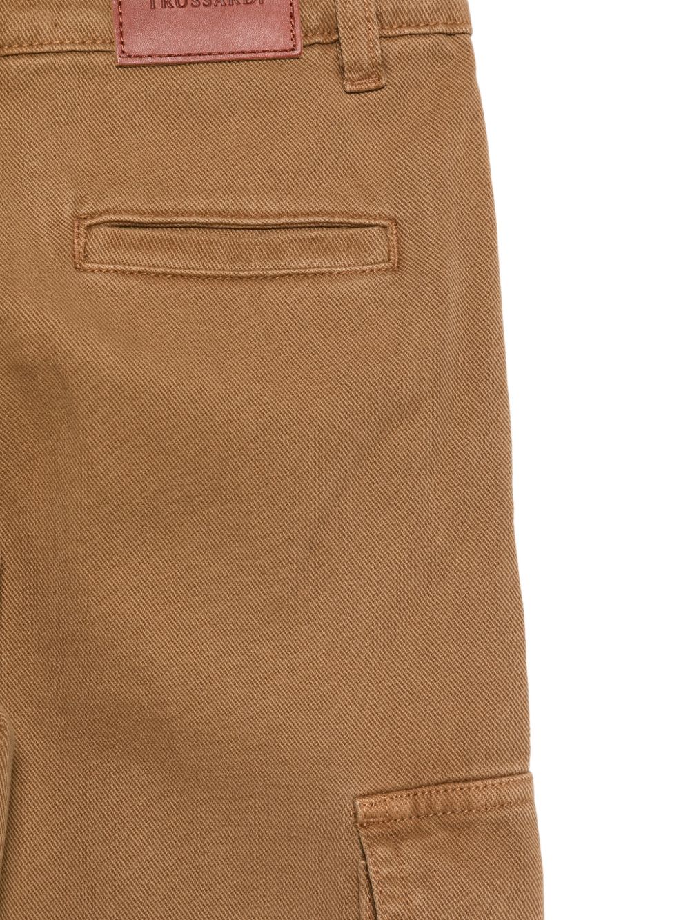 Pantaloni cargo per bambino Trussardi Junior marrone con logo ricamato TBA26036PA BROWN TRUSSARDI KIDS 