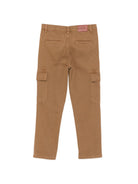 Pantaloni cargo per bambino Trussardi Junior marrone con logo ricamato TBA26036PA BROWN TRUSSARDI KIDS 