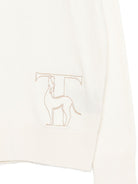 Maglione per bambino Trussardi Kids bianco con ricamo logo TBA26038MA OFF-WHITE TRUSSARDI KIDS 