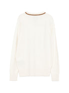 Maglione per bambino Trussardi Kids bianco con ricamo logo TBA26038MA OFF-WHITE TRUSSARDI KIDS 