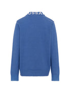 Polo per bambino Trussardi Kids blu con chiusura a zip TBA26046PO AVIO TRUSSARDI KIDS 