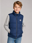 Gilet per bambino Trussardi Junior blu imbottito trapuntato TBA26048PI BLUE NAVAL TRUSSARDI KIDS 