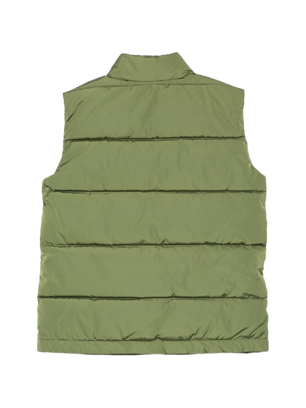 Gilet per bambino Trussardi Junior verde imbottito trapuntato TBA26048PI CYPRESS TRUSSARDI KIDS 