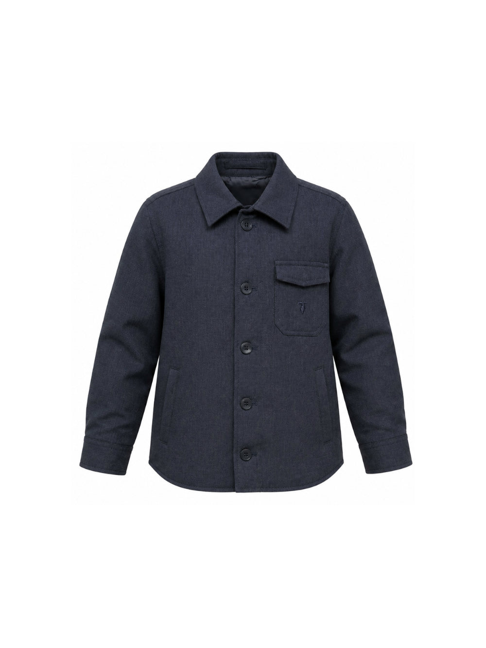 Camicia per bambino Trussardi Kids blu con logo ricamato sul petto TBA26063CA BLUE NAVAL TRUSSARDI KIDS 
