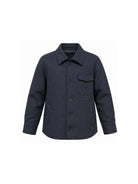 Camicia per bambino Trussardi Kids blu con logo ricamato sul petto TBA26063CA BLUE NAVAL TRUSSARDI KIDS 