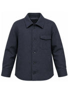Camicia per bambino Trussardi Kids blu con logo ricamato sul petto TBA26063CA BLUE NAVAL TRUSSARDI KIDS 