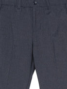 Pantaloni per bambino Trussardi Kids blu con chiusura frontale con bottone TBA26064PA BLUE NAVAL TRUSSARDI KIDS 