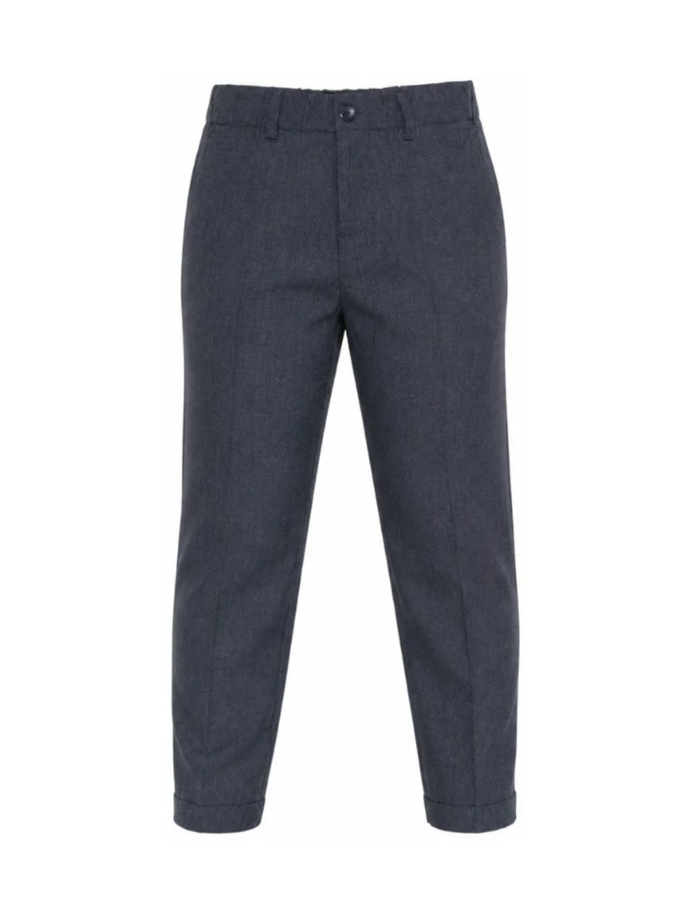 Pantaloni per bambino Trussardi Kids blu con chiusura frontale con bottone TBA26064PA BLUE NAVAL TRUSSARDI KIDS 