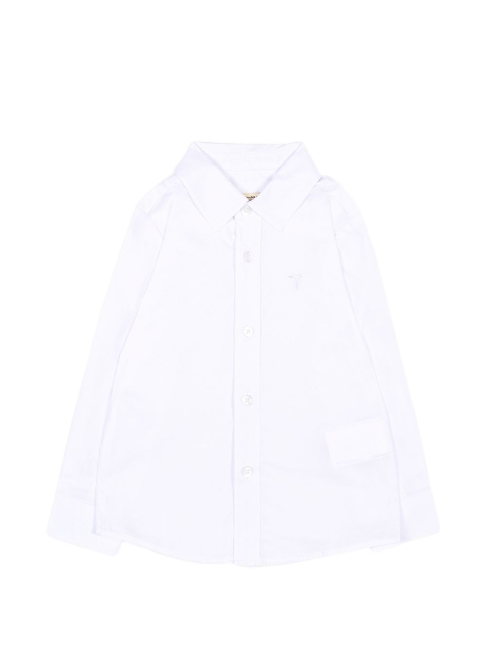 Camicia per bambino Trussardi Kids bianca con ricamo del logo TIA26016CA WHITE TRUSSARDI KIDS 