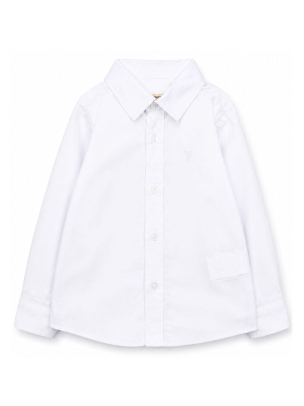Camicia per neonatoTrussardi Kids bianca con ricamo del logo TIA26016CA WHITE TRUSSARDI KIDS 