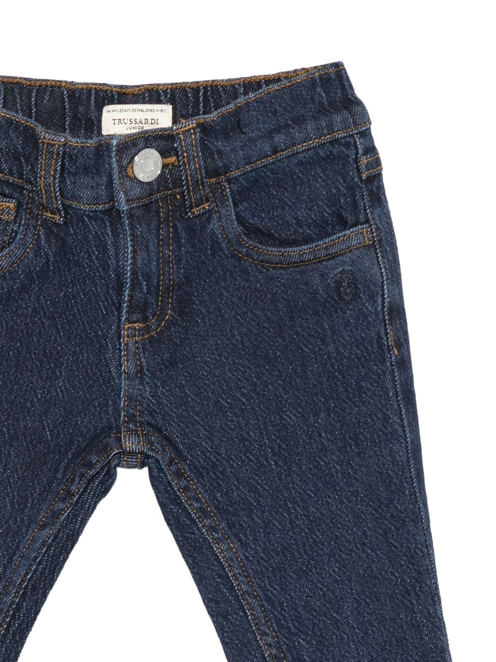 Jeans per neonato Trussardi Kids blu con design a cinque tasche TIA26017JE DENIM BLUE DARK TRUSSARDI KIDS 