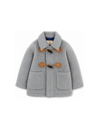 Cappotto per neonato Trussardi Kids grigio con chiusura con alamari TIA26047CP GREY LIGHT MELANGE TRUSSARDI KIDS 