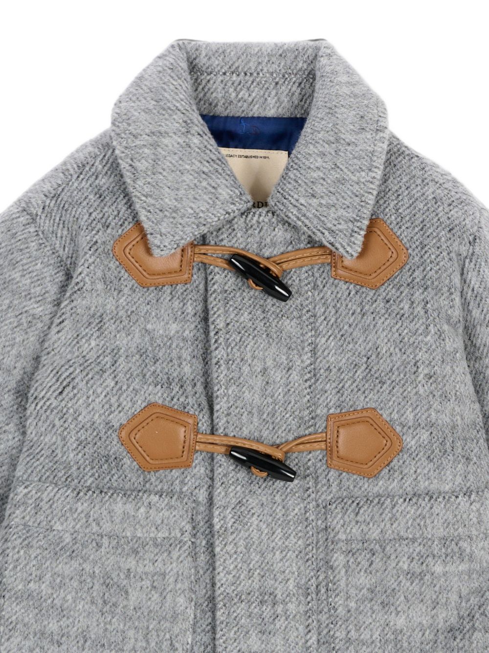 Cappotto per neonato Trussardi Kids grigio con chiusura con alamari TIA26047CP GREY LIGHT MELANGE TRUSSARDI KIDS 