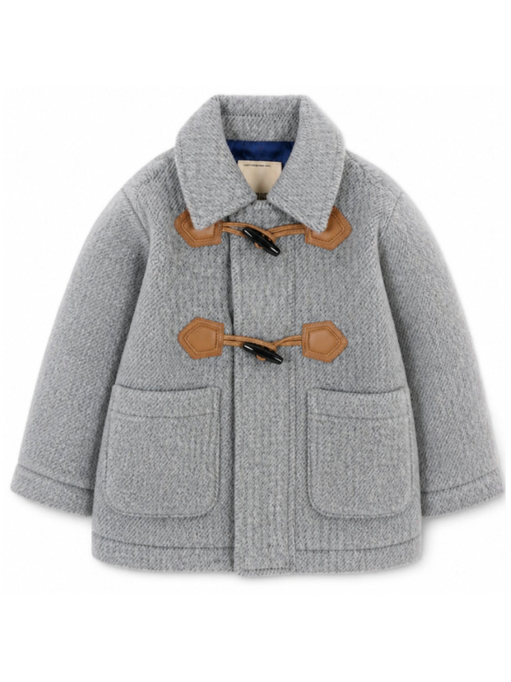 Cappotto per neonato Trussardi Kids grigio con chiusura con alamari TIA26047CP GREY LIGHT MELANGE TRUSSARDI KIDS 