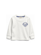 Felpa per neonato Trussardi Kids bianca con logo ricamato TIA26065TS OFF-WHITE TRUSSARDI KIDS 
