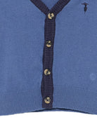 Cardigan per neonato Trussardi Kids blu con bordi a contrasto TIA26071CD AVIO TRUSSARDI KIDS 