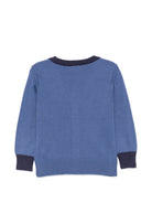 Cardigan per neonato Trussardi Kids blu con bordi a contrasto TIA26071CD AVIO TRUSSARDI KIDS 