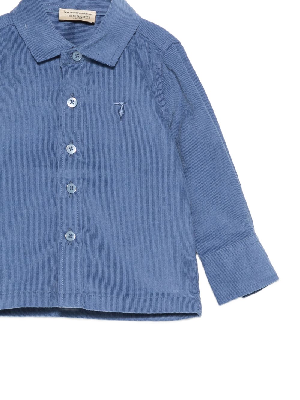 Camicia per neonato Trussardi Kids blu con effetto velluto a coste TIA26074CA AVIO TRUSSARDI KIDS 