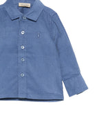 Camicia per neonato Trussardi Kids blu con effetto velluto a coste TIA26074CA AVIO TRUSSARDI KIDS 