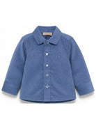 Camicia per neonato Trussardi Kids blu con effetto velluto a coste TIA26074CA AVIO TRUSSARDI KIDS 