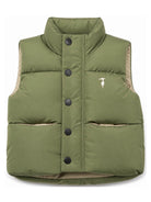 Gilet per neonato Trussardi Junior verde imbottito trapuntato TIA26081PI CYPRESS TRUSSARDI KIDS 