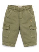 Cargo per neonato Trussardi Kids verde con tessuto in twill TIA26088PA CYPRESS TRUSSARDI KIDS 