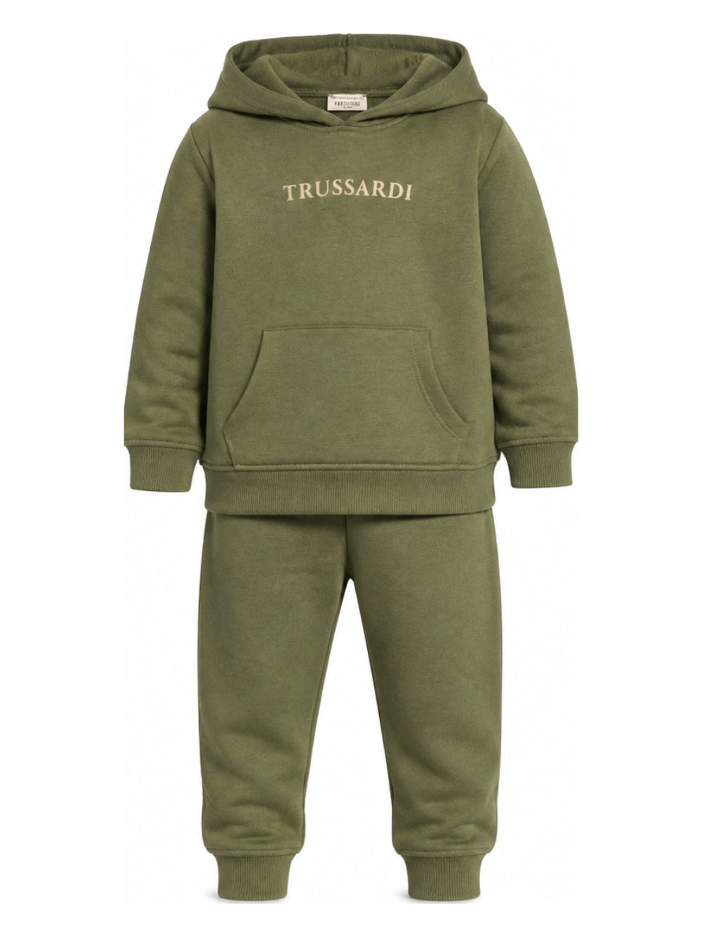 Completo per bambino Trussardi Junior verde con logo sul davanti TIA26102CF CYPRESS TRUSSARDI KIDS 