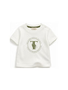T-shirt per neonato Trussardi Kids bianca con stampa grafica TIA26108TS OFF-WHITE TRUSSARDI KIDS 