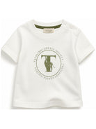 T-shirt per neonato Trussardi Kids bianca con stampa grafica TIA26108TS OFF-WHITE TRUSSARDI KIDS 