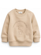 Felpa per neonato Trussardi Kids beige con logo ricamato sul davanti TIA26168FE CAMEL TRUSSARDI KIDS 