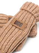 Guanti per bambina Ugg Kids beige con trama a coste 100030 CAM UGG KIDS 