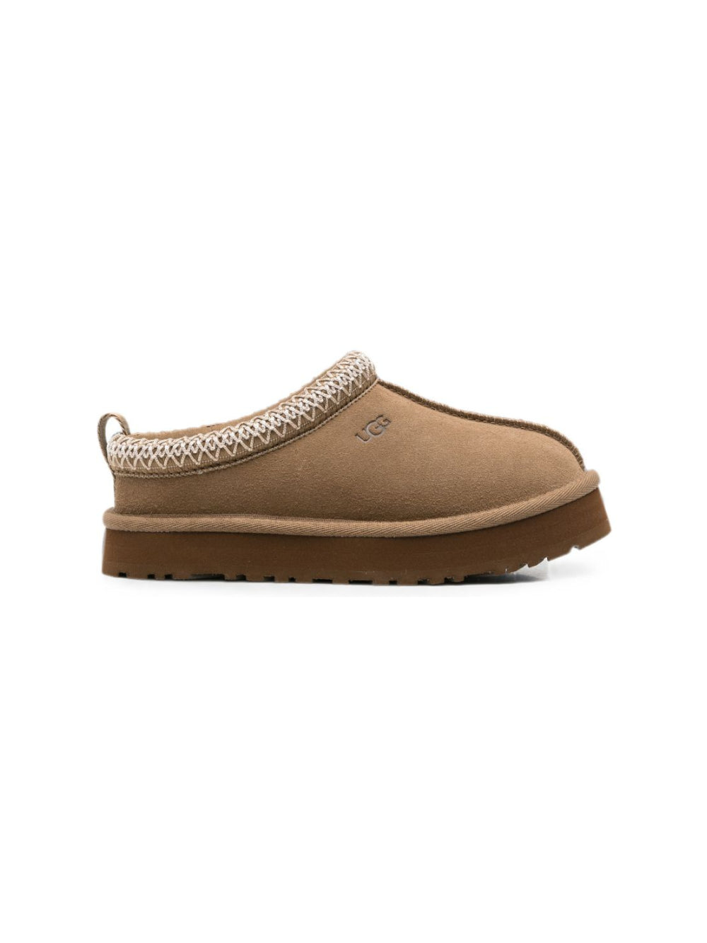 Pantofolo Tazz per bambina Ugg Kids marrone chiaro con finiture ricamate 1143776K LBNZ UGG KIDS 