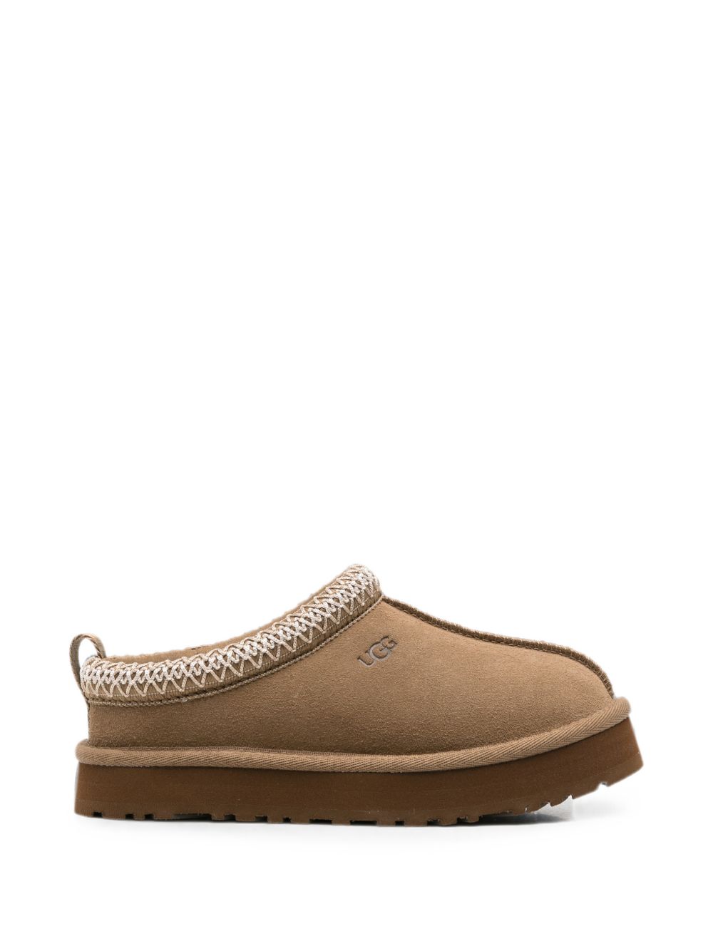 Pantofolo Tazz per bambina Ugg Kids marrone chiaro con finiture ricamate 1143776K LBNZ UGG KIDS 