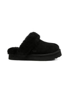 Ciabatte Disquette Slipper per bambina Ugg Kids nere con collarino in montone 1171199K BLK UGG KIDS 