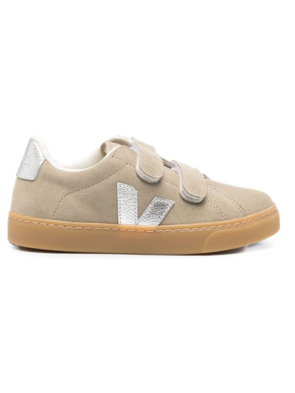 Sneakers per bambini Veja Kids grigie con chiusura touch SV0321748 TAUPE SILVER VEJA KIDS 