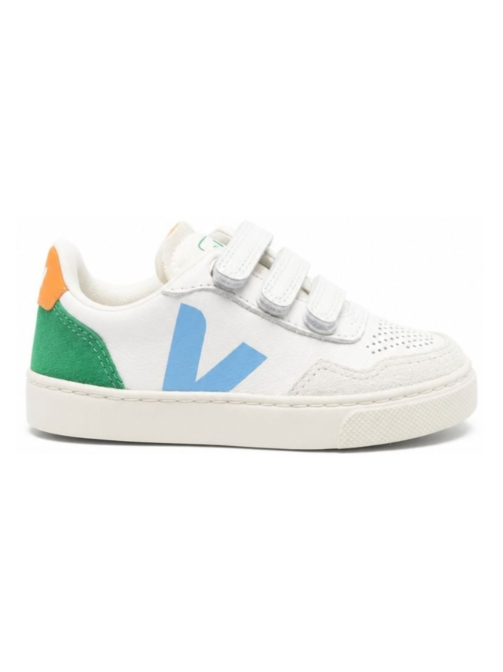 Sneakers per bambini V-90 Veja Kids con tacco color block SX2021512 WHITE AQUA EMERAUDE VEJA KIDS 