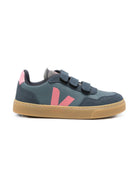 Sneakers V-90 per bambina Veja Kids blu con chiusura a strappi SX2021783 CALIFORNIA MARY NAUTICO VEJA KIDS 