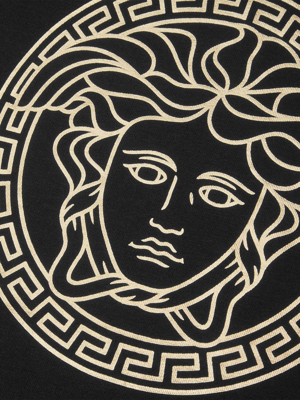 T-shirt per bambini Versace Kids nera con stampa grafica Medusa sul davanti 10002391A11718 2B130 VERSACE KIDS 