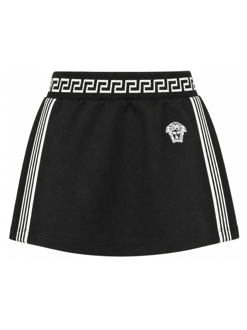 Gonna per bambina Versace Kids nera con ricamo Medusa sul davanti 10228971A11652 2B020 VERSACE KIDS 